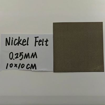 30-50% 孔隙性 ニッケル繊維 フィルト 0.25mm 厚さ AEM 水電解 水素生成